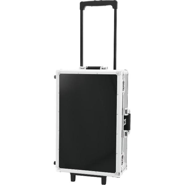 Roadinger cd koffer - cd opbergsysteem zwart 120 CDs met wielen - cd case - trolley