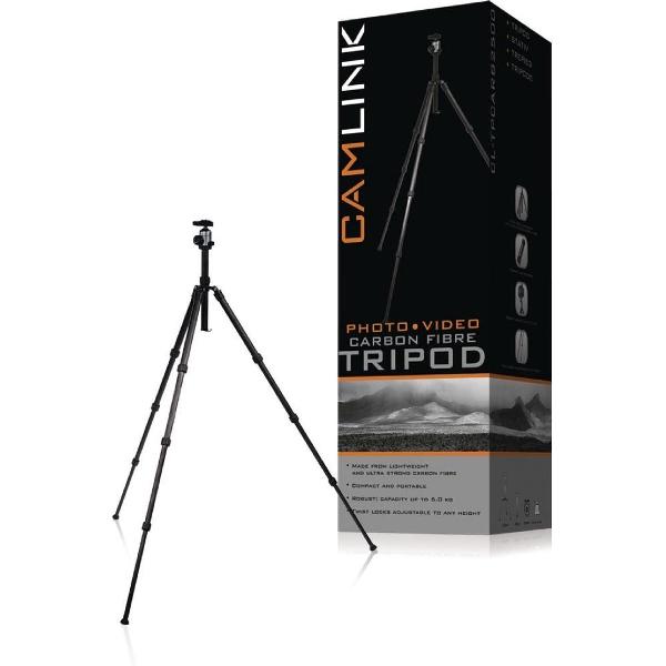 CamLink CL-TPCARB2500 tripod Digitaal/filmcamera 3 poot/poten Zwart