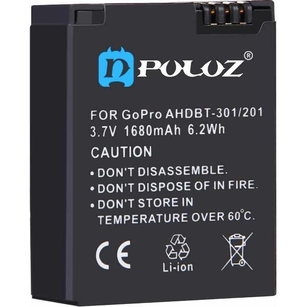 AHDBT-301/201 3.7V 1680mAh accu / batterij voor GoPro HERO 3+ / 3