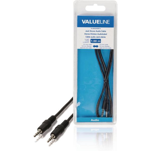 Valueline VLAB22000B10 audio kabel 1 m 3.5mm Zwart