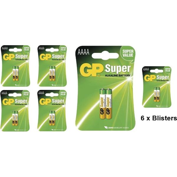 GP Super AAAA MX2500 E96 LR8D425 MN2500 - 12 Stuks (6 Blisters a 2st)