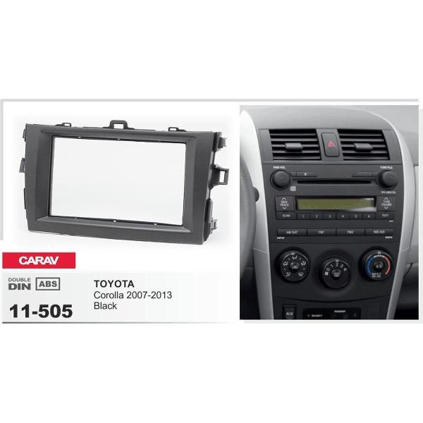 2-DIN TOYOTA Corolla 2007-2013 (Black) inbouwpaneel Audiovolt 11-505