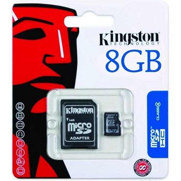 8GB - Kingston Micro SDHC + SD Adapter