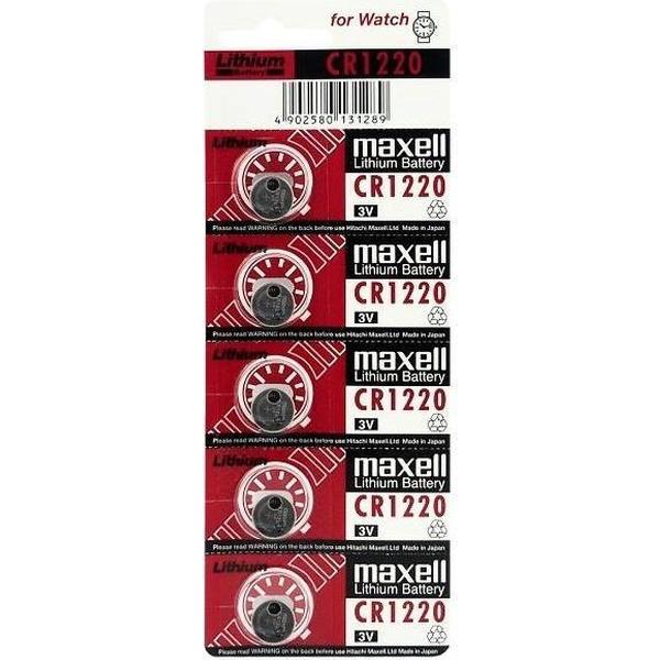 CR1220 Lithium knoopcellen 5 stuks Maxell - Horloge Batterijtjes