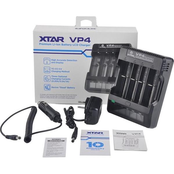 XTAR VP4 IMR batterij-oplader