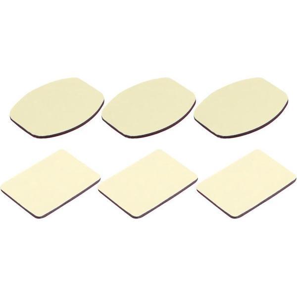 PULUZ 3 platte 3M VHB zelfklevende Pad Stickers + 3 gebogen 3 M VHB zelfklevende Pad Stickers voor GoPro HERO 6 /5 /5 sessie /4 sessie /4 /3+/3 /2 /3 Xiaoyi nl andere actie camera's