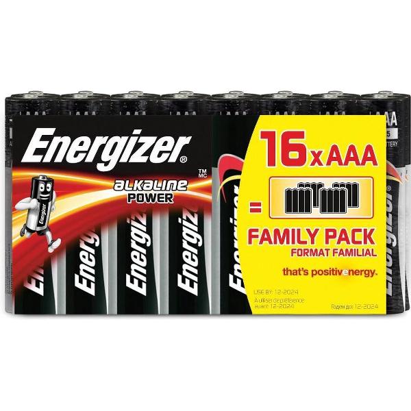 5x Energizer batterijen Alkaline Power AAA, blister a 16 stuks