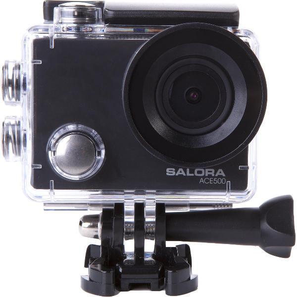 Salora ACE500 - Action Camera - Ultra HD - 4K - Wifi - Display - Accessoires