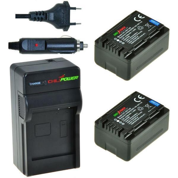 ChiliPower VW-VBT190 Panasonic Kit - Camera Batterij Set
