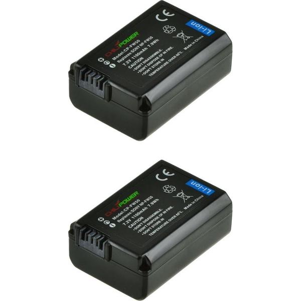 ChiliPower Sony NP-FW50 camera batterij - 2 stuks verpakking