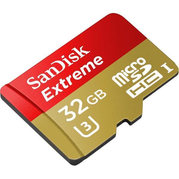 Sandisk Extreme Micro SDHC 32GB +SD AD. 60MB Class 10 U3