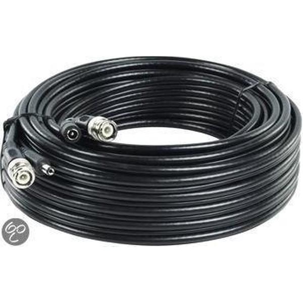 König, Security Coax Kabel RG59 + DC Voeding, 10m