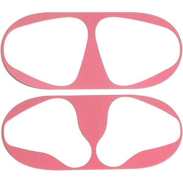 KELERINO. Metalen stofbeschermers voor Airpods 2 - Hou je Airpods schoon - 2 stuks - Rood