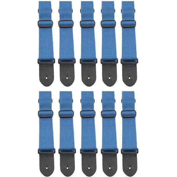 10-pack blauwe gitaarriemen van 5 cm breed