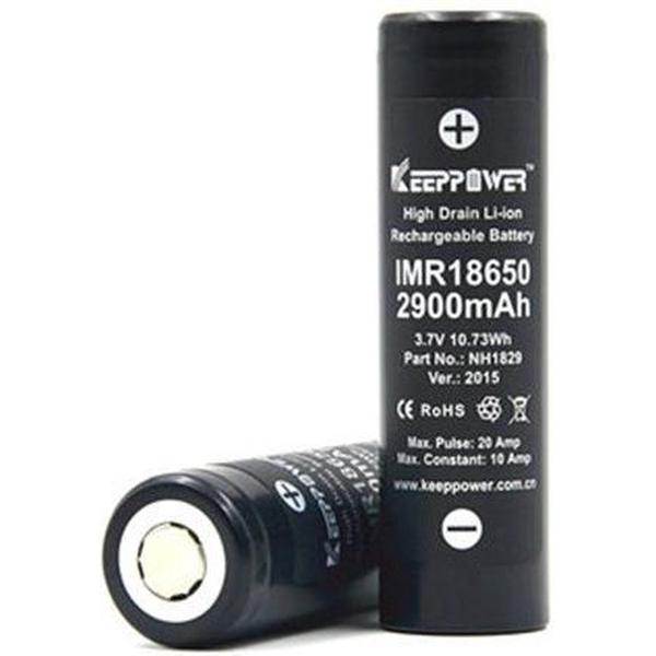 1 Stuk - Keeppower IMR18650 18650 20A 3.7V 2900mAh oplaadbare batterij NH1829
