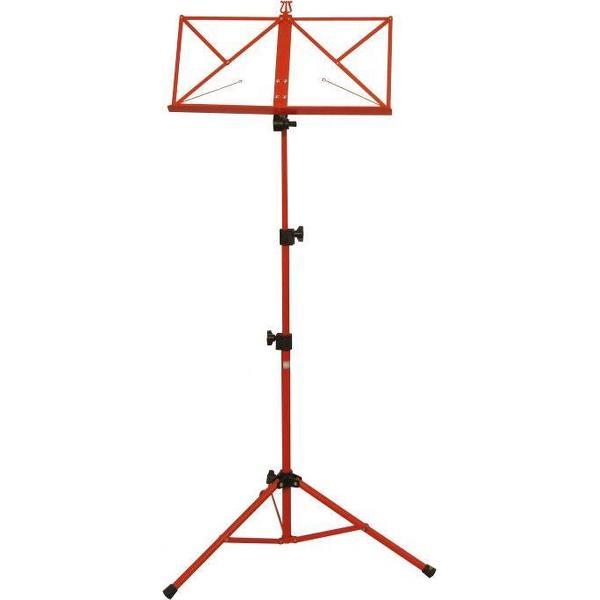 Muziek lessenaar stevige uitvoering - Opvouwbaar - rood met draagtas