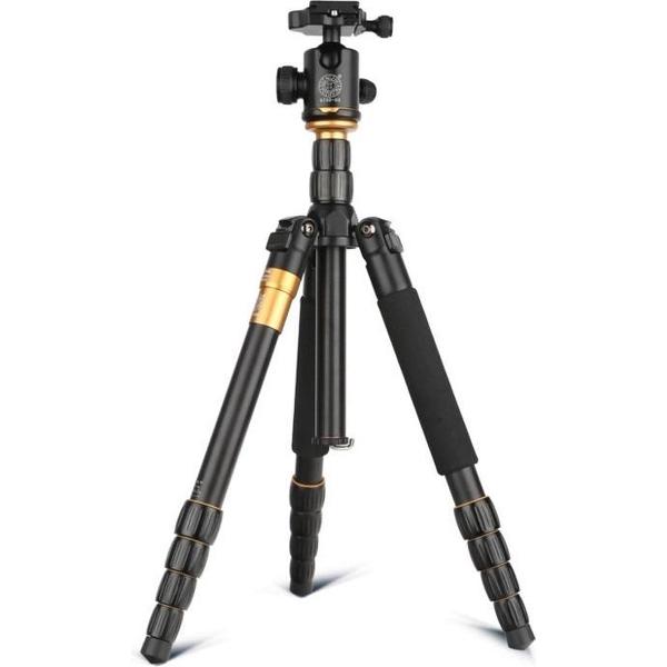 Carbon Statief & Monopod type Q666C + QZSD-02 Balhoofd