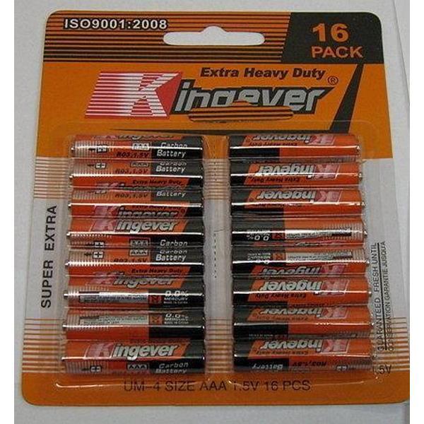Batterij AAA 1 x 16 pack van Kingever