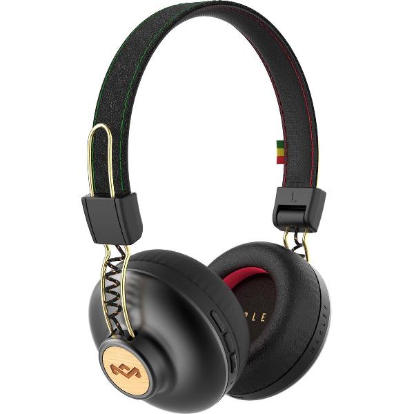 House of Marley Positive Vibration 2 koptelefoon - hoofdtelefoon met microfoon en 1knopsbediening - Rasta