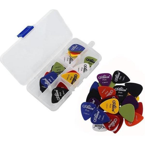 60-Delige Gitaar Plectrum Set - Pick Packs Met Plectrumhouder
