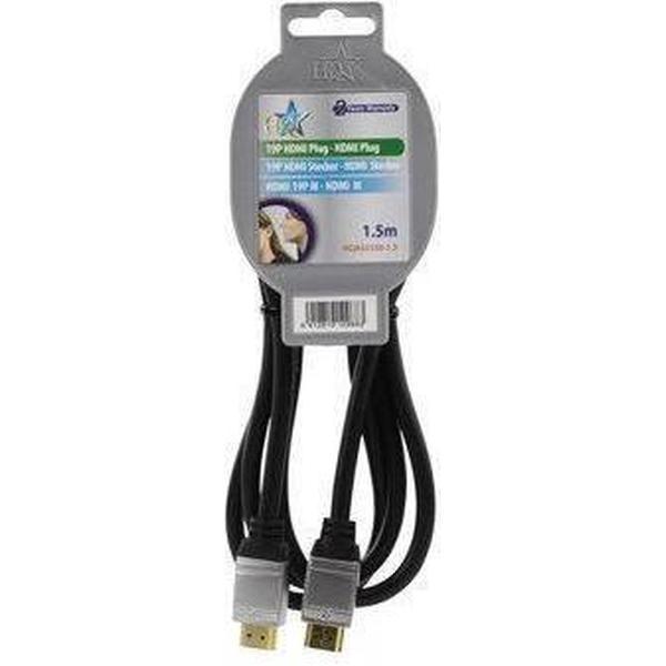 HQ - 1.4 High Speed HDMI kabel - 1.5 m - Zwart