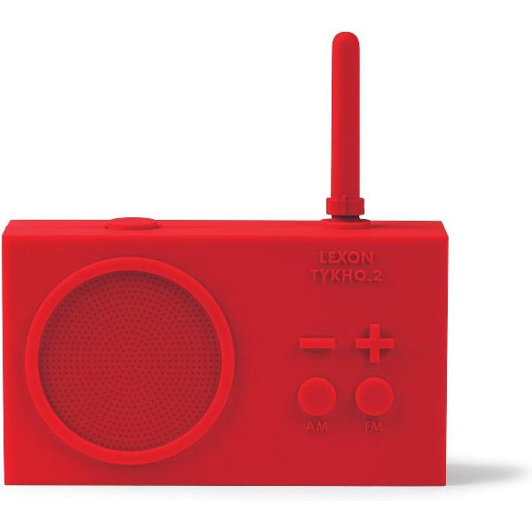 Lexon Radio Tykho 2 - Rood - Waterbestendig