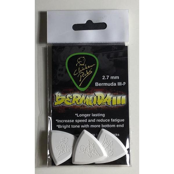 ChickenPicks Bermuda III Pointy plectrum 2.7 mm 3-Pack