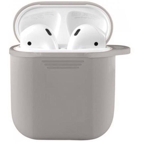 AirPods 2 Hoesje - AirPods 2 Cover - AirPods 2 Case - AirPods 2 Softcase - AirPods 2 Bescherming - AirPods Case - Siliconen - Geschikt voor AirPods 2 - Grijs