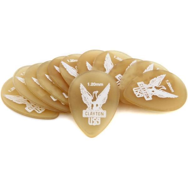 Clayton Ultem Gold small teardrop plectrum 1.20 mm 6-pack