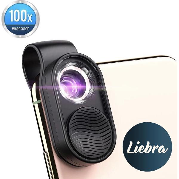 professioneel universele smartphone microscoop lens 100x, oplaadbare geïntrigeerde led verlichting, microlens, micro, smartphonelens,