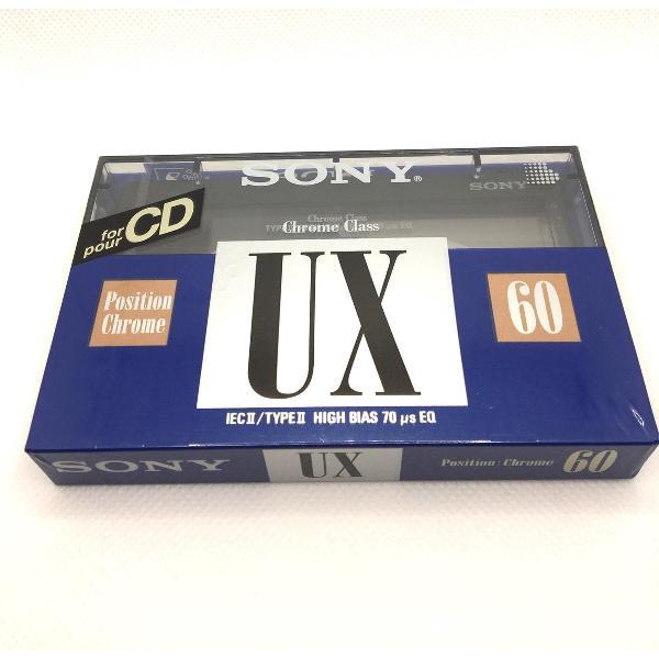 Audio Cassette Tape Sony UX 60 Chrome Class / Uiterst geschikt voor alle opnamedoeleinden / Sealed Blanco Cassettebandje / Cassettedeck / Walkman / Sony cassettebandje.