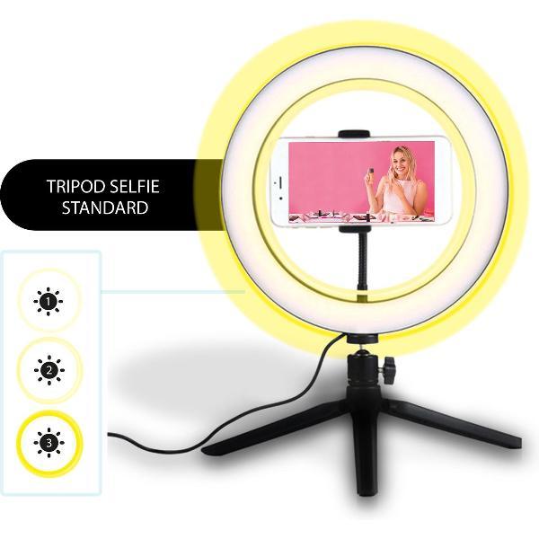 Silvergear Ringlight Smartphone – Met Selfie Afstandsbediening - Statief