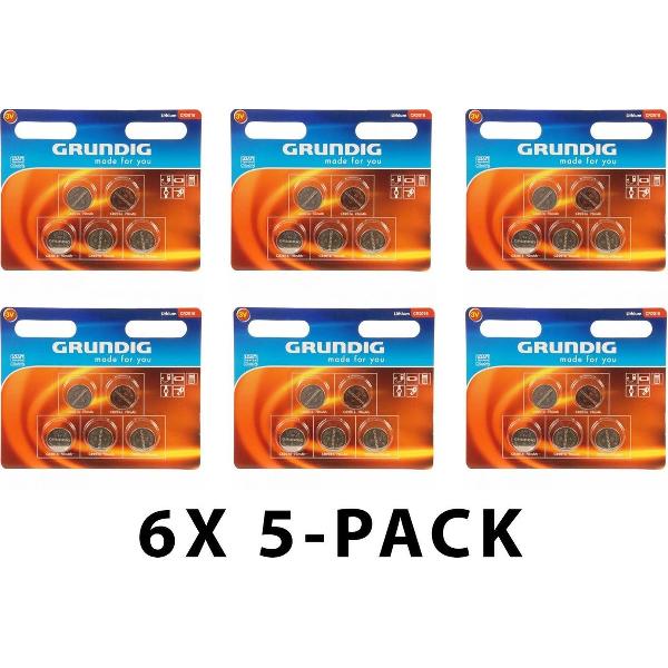 Grundig Knoopcel Batterijen CR2016 - Voordeelverpakking 30 stuks