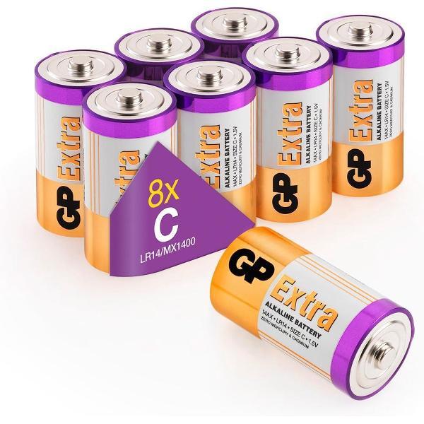 GP Extra Alkaline batterijen C Baby LR14 batterij 1.5V - 8 stuks C batterijen