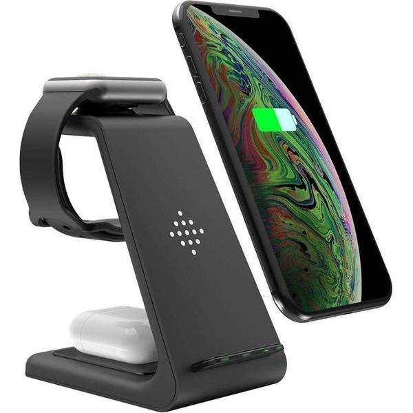 Juicy Charger™ 3-in-1 Draadloze Apple Oplader - Wireless Charger voor iPhone, iWatch en Airpods Pro - Qi Lader