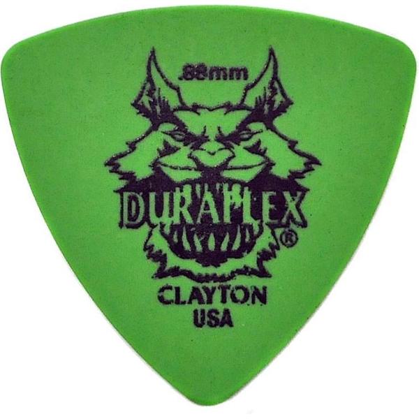 Clayton Duraplex rounded triangle plectrums 0.88 mm 6-pack