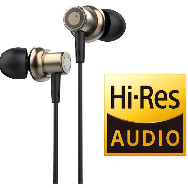 Tuddrom R3 Goud - Hi-Res Metalen In Ear Oordopjes met Microfoon - Titanium High Quality Dynamic Drivers - 2 Jaar Garantie