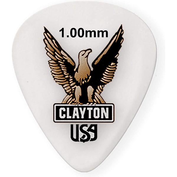 Clayton Acetal standaard plectrums 1.00 mm 6-pack