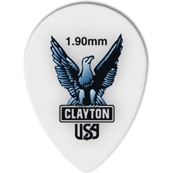 Clayton Acetal small teardrop plectrums 1.90 mm 6-pack