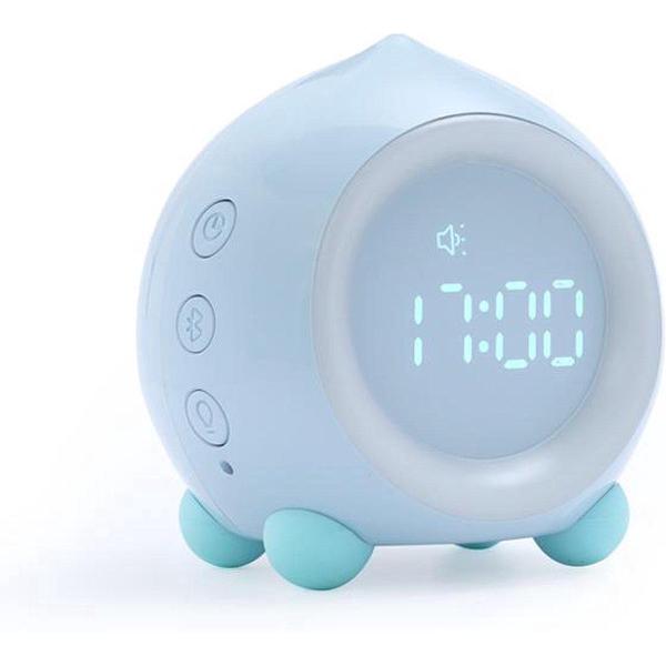 Nachtlampje -Digital Sleep Trainer-Wake up light -Réveil Veilleuse LED Numerique Lampe - Kinderwekker - Digitale wekker met slaaptimers en temperatuur aanduiding - Blauw