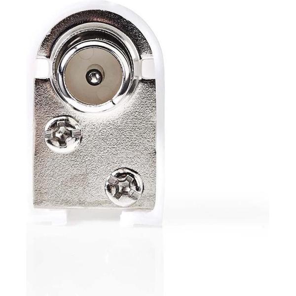 Nedis CSGP40901WT Iec (coax) -connector Haaks Male - Rond - 2 Stuks Wit