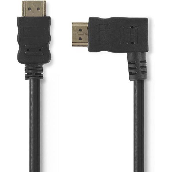 High Speed HDMI™-Kabel met Ethernet | HDMI™-Connector - HDMI™-Connector Rechts Haaks | 1,5 m | Zwart