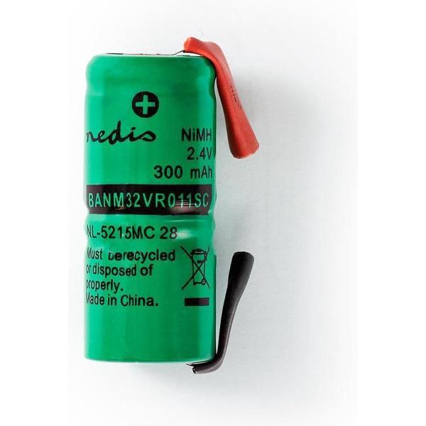 Nikkel-Metaalhydride-Accu 2,4 V 300 mAh Soldeerlip