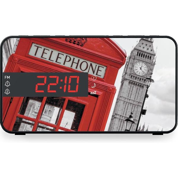 Bigben RR15TB2 Wekkerradio Met Led Display - London Telephone Booth