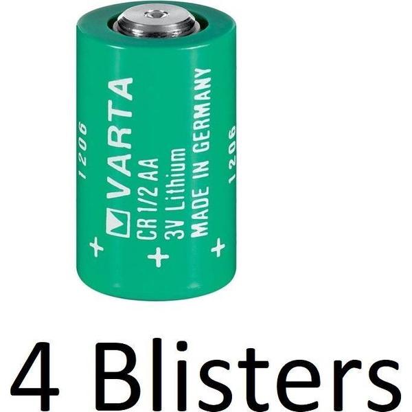 4 Stuks (4 Blisters a 1 st) Varta CR 1/2 AA lithium (3,0V)