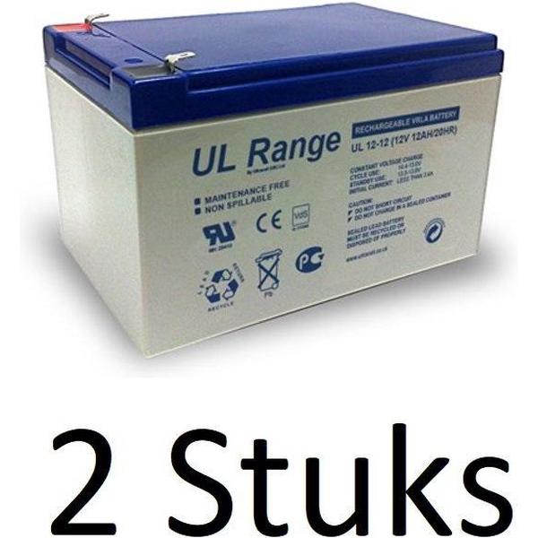 2 Stuks Ultracell loodaccu 12v 12000mAh