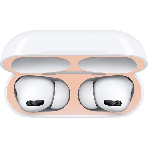 Sticker Geschikt voor Airpods Pro - Accessoire voor Airpods Pro - Anti Magnetisch Stof - Airpods Beschermende Sticker - Airpods Pro Beschermer - Airpods Protector - Vuilbescherming - Goud - 2 Stuks