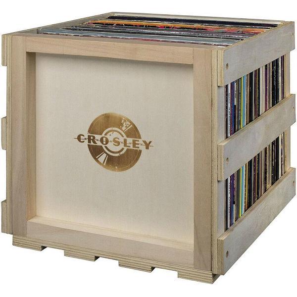 Crosley Stapelbare Vinyl Platen Opslag Krat - Naturel