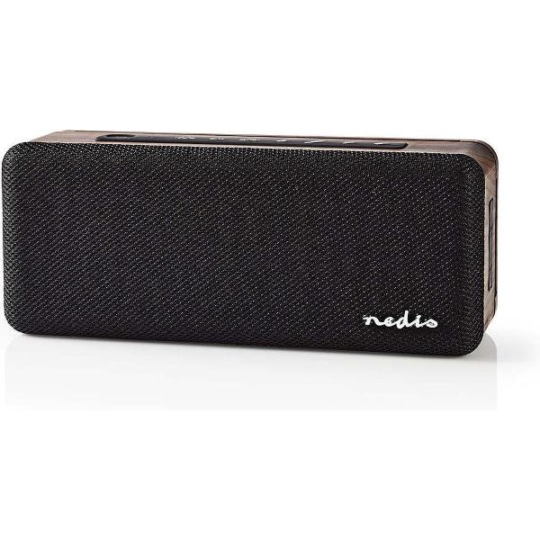 Nedis Luidspreker met Bluetooth® | 30 W | Waterbestendig | Equalizer | Zwart / bruin