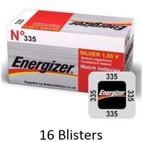 16 stuks (16 blisters a 1 stuk) Energizer Zilver Oxide Knoopcel 335 LD 1.55V